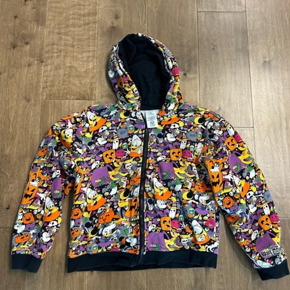 Disney world Colorful Halloween Cartoon Hoodie large